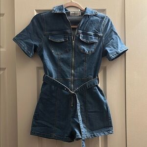Windsor Blue Denim One Piece with Belted Waist